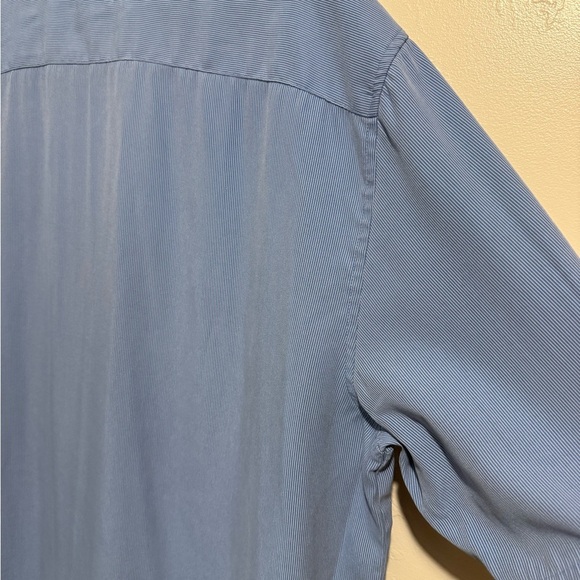 Breakwater Men's Shirt Sz Large SS Blue Button Up 80% Modal Rayon 20% Polyester - Picture 5 of 11